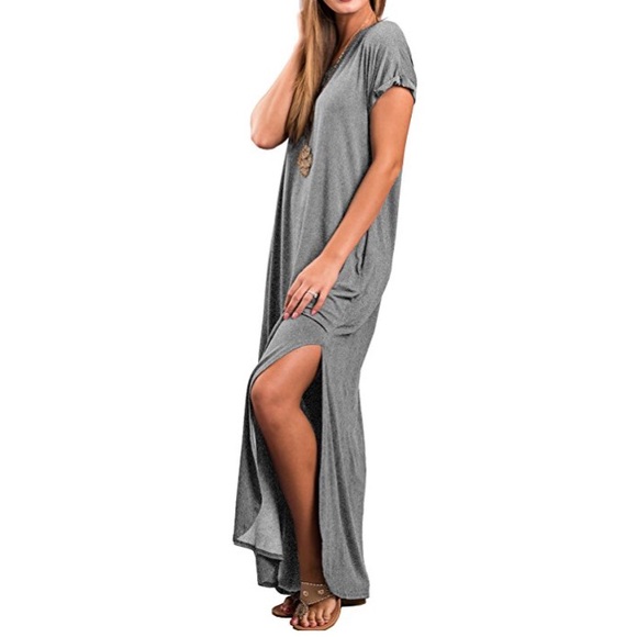 🌴Light Grey Loose Fit Maxi🌴 - Picture 2 of 2